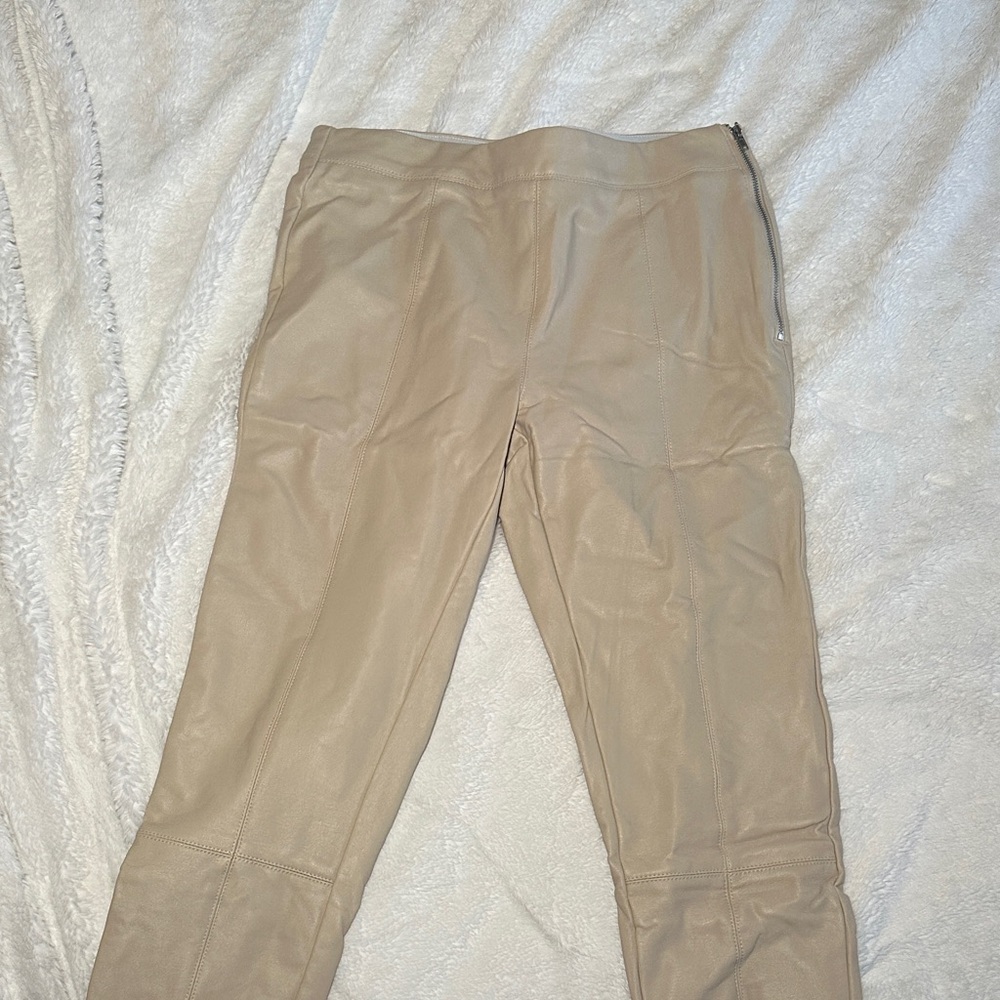Top shop Beige Leather Pants